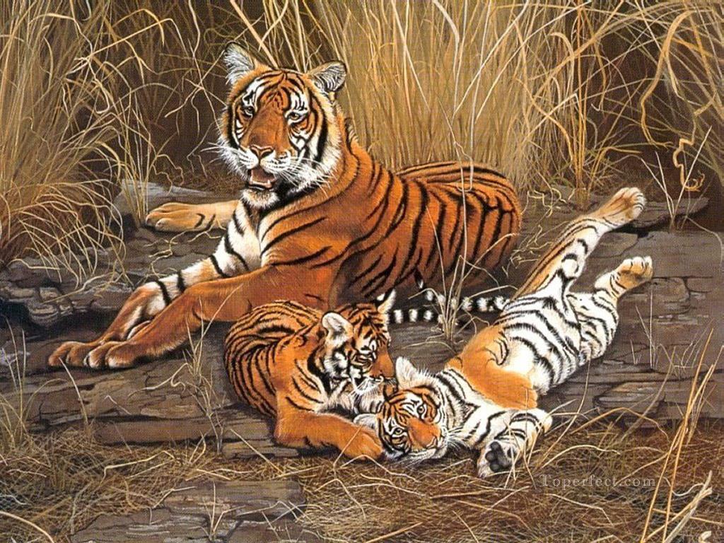 tigre 12 Peintures à l'huile